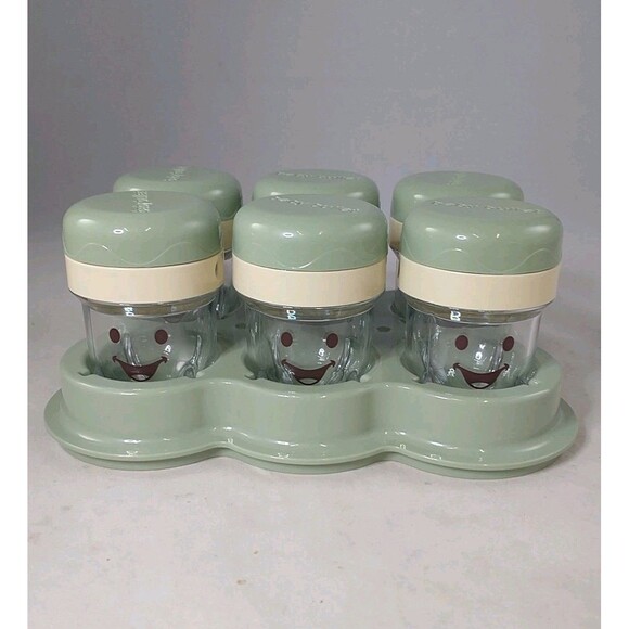 Magic Bullet Baby Bullet Blender 6 Storage Containers  Lids With Tray  Baby Food - Picture 2 of 14